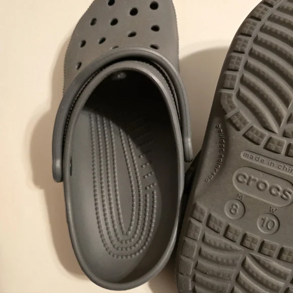 Gray Clogs with Strap - Picture 4 of 7